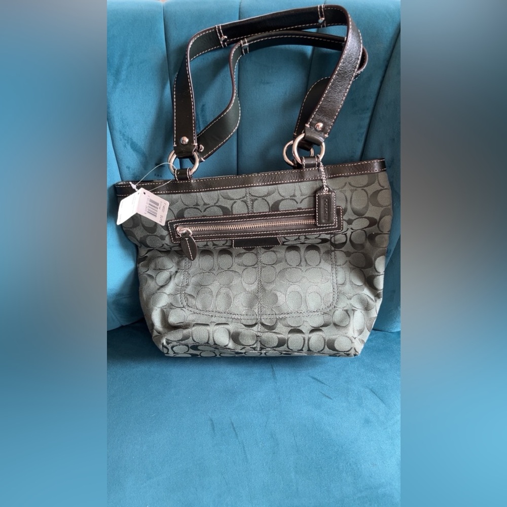 Coach Green Signature Shoulder Bag